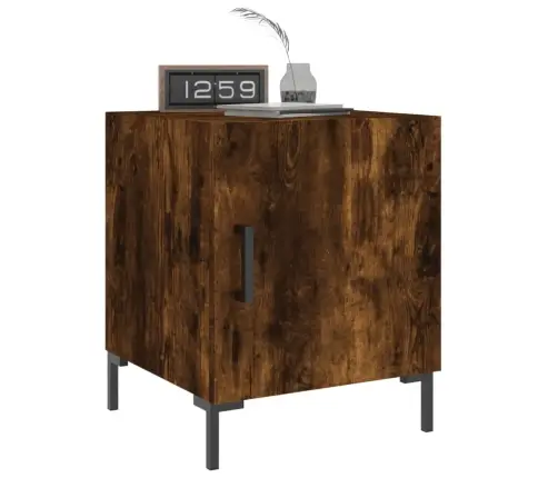 Öökapid 2 Tk, Suitsutatud Tamm, 40 X 40 X 50 cm Tehispuit