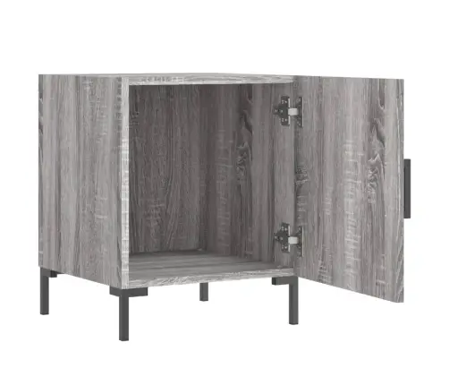 Naktsskapītis, Pelēcīga Ozola, 40X40X50 Cm, Inženierijas Koks Vidaxl