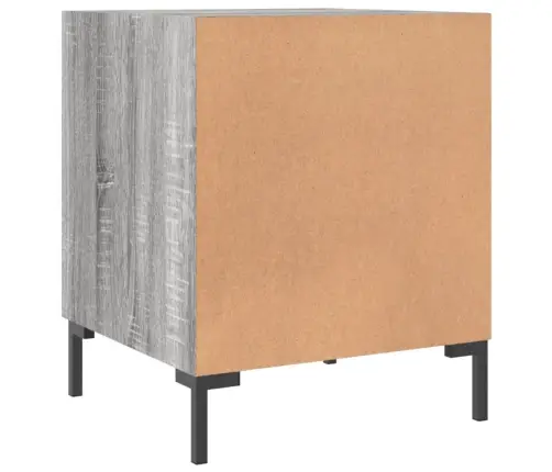 Naktsskapītis, Pelēcīga Ozola, 40X40X50 Cm, Inženierijas Koks Vidaxl