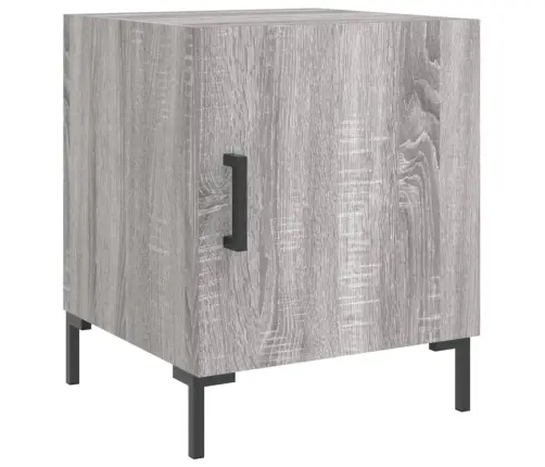 Naktinės Spintelės, 2Vnt., Pilkos Ąžuolo, 40X40X50cm Mediena