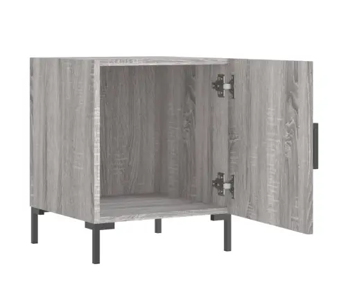 Naktinės Spintelės, 2Vnt., Pilkos Ąžuolo, 40X40X50cm Mediena