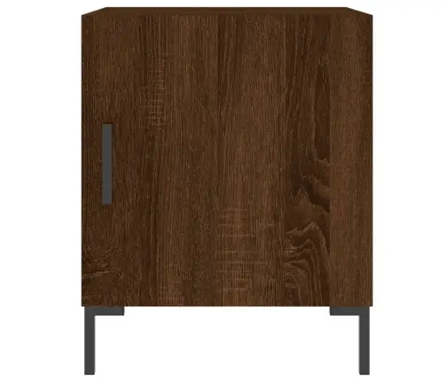 Naktinės Spintelės, 2Vnt., Rudos Ąžuolo, 40X40X50cm Mediena Naktinės Spintelės, 2Vnt., Rudos Ąžuolo, 40X40X50cm Mediena