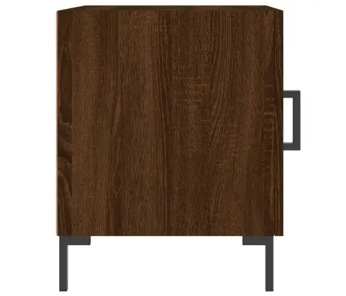Naktinės Spintelės, 2Vnt., Rudos Ąžuolo, 40X40X50cm Mediena Naktinės Spintelės, 2Vnt., Rudos Ąžuolo, 40X40X50cm Mediena