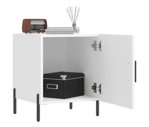 Naktsskapīši, 2 Gab., Balti, 40X40X50 Cm, Inženierijas Koks Vidaxl