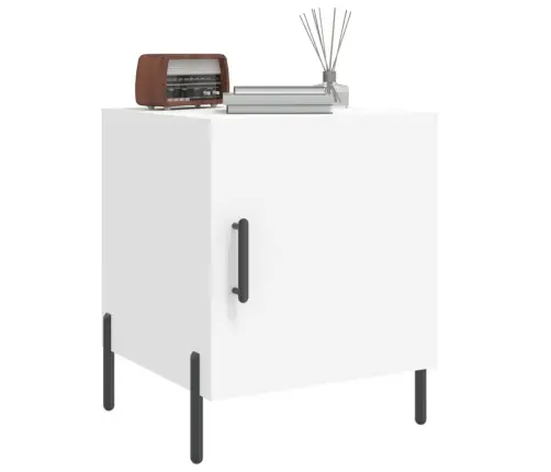 Naktsskapīši, 2 Gab., Balti, 40X40X50 Cm, Inženierijas Koks Vidaxl