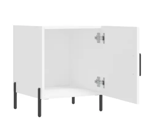 Naktsskapīši, 2 Gab., Balti, 40X40X50 Cm, Inženierijas Koks Vidaxl