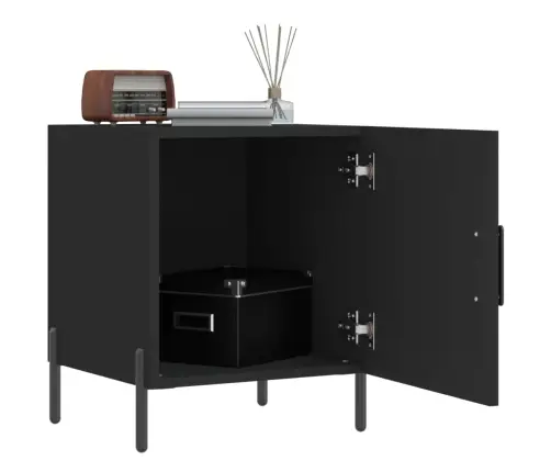 Naktsskapīši, 2 Gab., Melni, 40X40X50 Cm, Inženierijas Koks Vidaxl