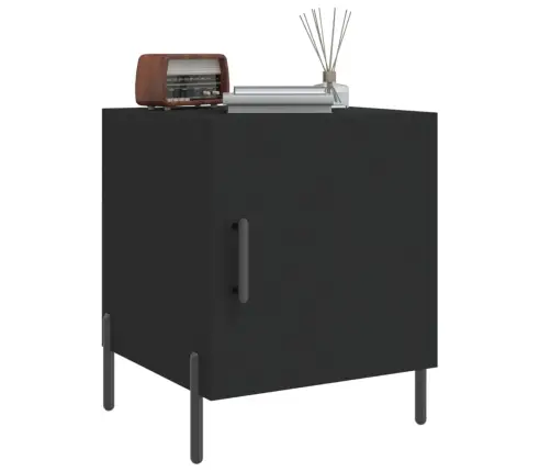Naktsskapīši, 2 Gab., Melni, 40X40X50 Cm, Inženierijas Koks Vidaxl