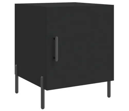 Naktsskapīši, 2 Gab., Melni, 40X40X50 Cm, Inženierijas Koks Vidaxl