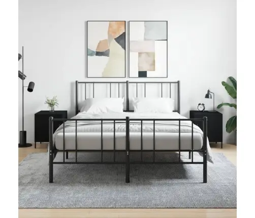 Naktsskapīši, 2 Gab., Melni, 40X40X50 Cm, Inženierijas Koks Vidaxl