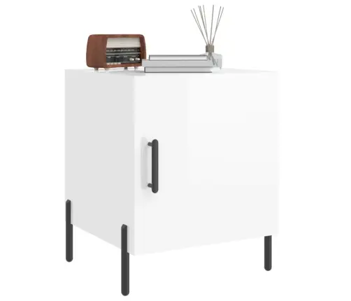 Naktsskapīši, 2 Gab., Balti, 40X40X50 Cm, Inženierijas Koks Vidaxl