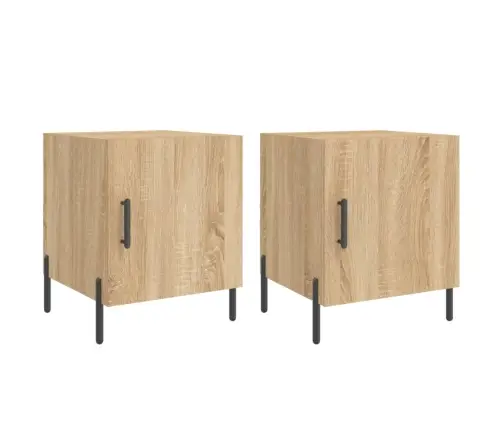 Naktsskapīši, 2 Gb., Koka Krāsa, 40X40X50 Cm, Inženierijas Koks Vidaxl