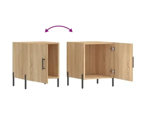 Naktsskapīši, 2 Gb., Koka Krāsa, 40X40X50 Cm, Inženierijas Koks Vidaxl