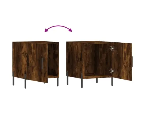 Naktsskapīši, 2 Gab., Ozolkoka, 40X40X50 Cm, Inženierijas Koks Vidaxl