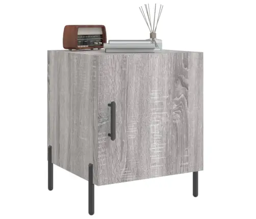 Naktinės Spintelės, 2Vnt., Pilkos Ąžuolo, 40X40X50cm Mediena