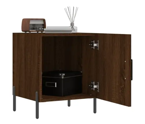 Naktinės Spintelės, 2Vnt., Rudos Ąžuolo, 40X40X50cm Mediena