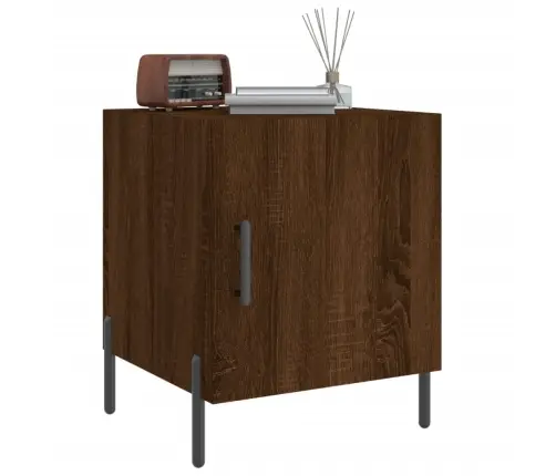 Naktinės Spintelės, 2Vnt., Rudos Ąžuolo, 40X40X50cm Mediena