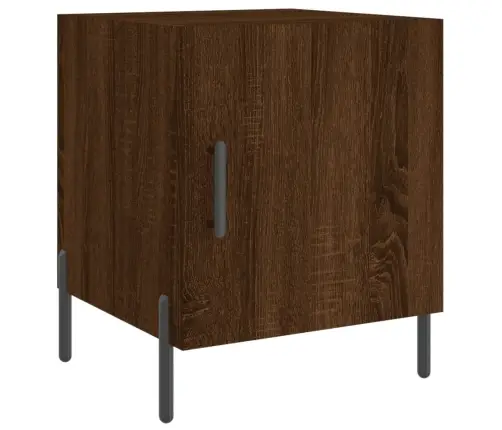 Naktinės Spintelės, 2Vnt., Rudos Ąžuolo, 40X40X50cm Mediena