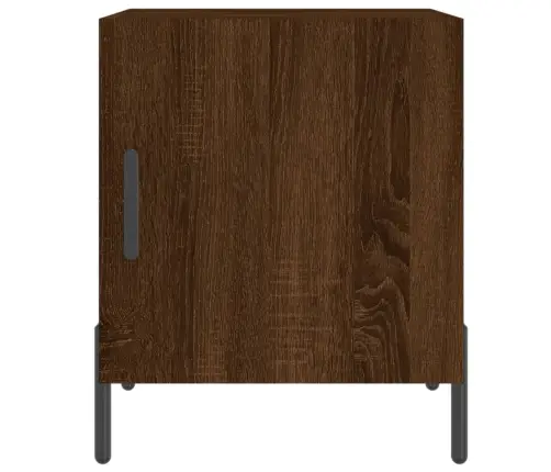 Naktinės Spintelės, 2Vnt., Rudos Ąžuolo, 40X40X50cm Mediena