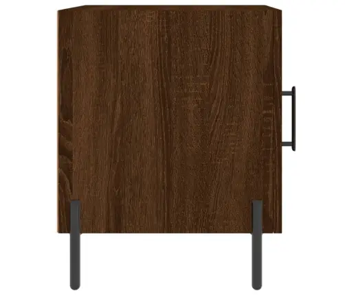 Naktinės Spintelės, 2Vnt., Rudos Ąžuolo, 40X40X50cm Mediena