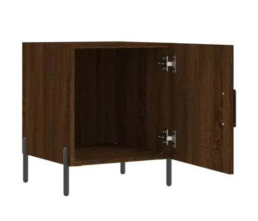 Naktinės Spintelės, 2Vnt., Rudos Ąžuolo, 40X40X50cm Mediena