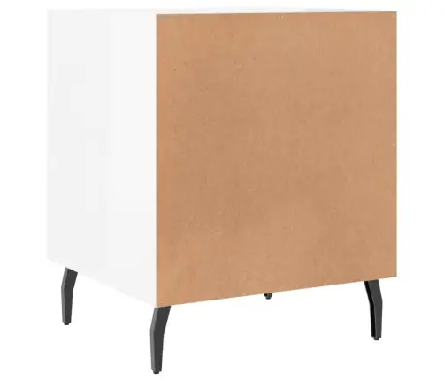 Öökapid 2 Tk, Kõrgläikega Valge, 40 X 40 X 50 cm Tehispuit