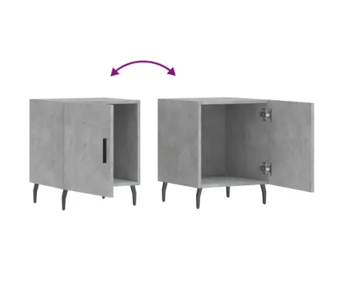 Naktinė Spintelė, Betono Pilka, 40X40X50cm Apdirbta Mediena