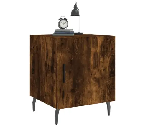 Naktinės Spintelės, 2Vnt., Dūminio Ąžuolo, 40X40X50cm Mediena