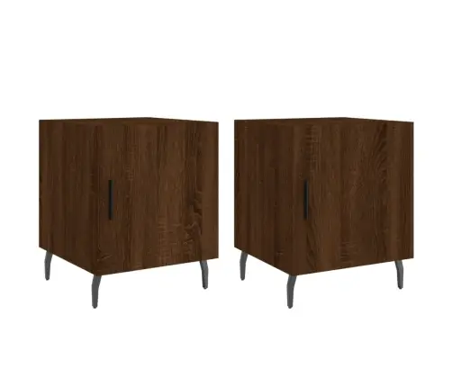 Öökapid 2 Tk, Pruun Tamm, 40 X 40 X 50 cm Tehispuit