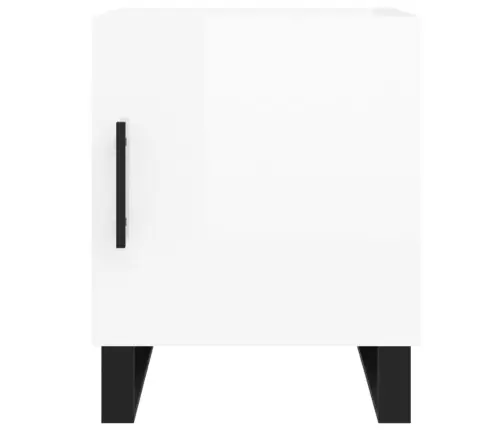 Naktsgaldiņš, Spīdīgi Balts, 40X40X50 Cm, Inženierijas Koks Vidaxl