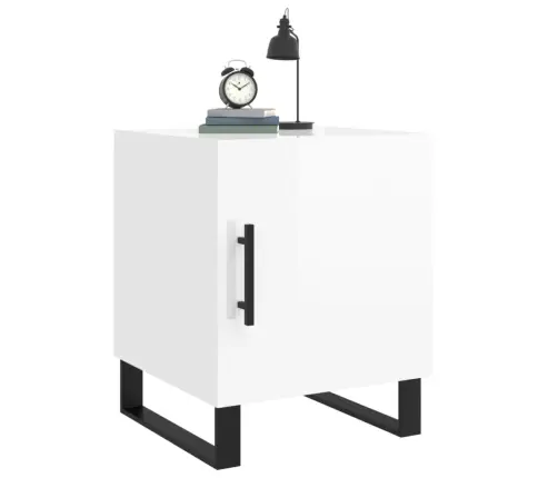 Naktinės Spintelės, 2Vnt., Baltos, 40X40X50cm Apdirbta Mediena