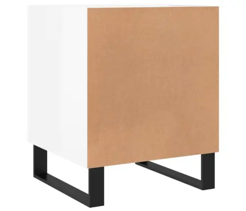 Naktinės Spintelės, 2Vnt., Baltos, 40X40X50cm Apdirbta Mediena