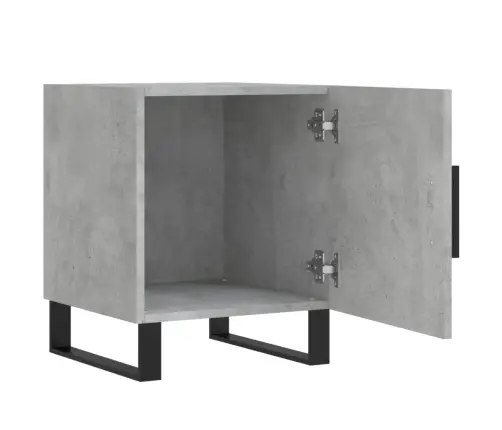 Naktinės Spintelės, 2Vnt., Betono Pilkos, 40X40X50cm Mediena