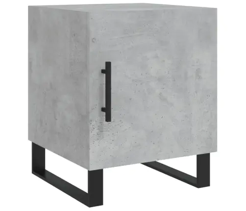 Naktinės Spintelės, 2Vnt., Betono Pilkos, 40X40X50cm Mediena
