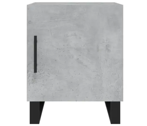 Naktinės Spintelės, 2Vnt., Betono Pilkos, 40X40X50cm Mediena
