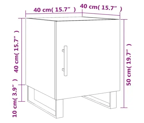 Öökapp, Hall Sonoma Tamm, 40 X 40 X 50 cm Tehispuit
