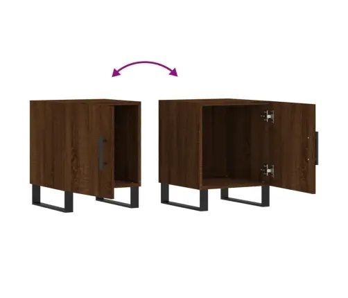 Naktsskapītis, Ozolkoka Krāsa, 40X40X50 Cm, Inženierijas Koks Vidaxl