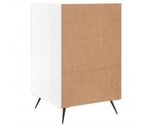 Naktinė Spintelė, Balta, 40X40X66cm Apdirbta Mediena, Blizgi