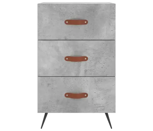 Naktsskapītis, Betona Pelēks, 40X40X66 Cm, Inženierijas Koks Vidaxl