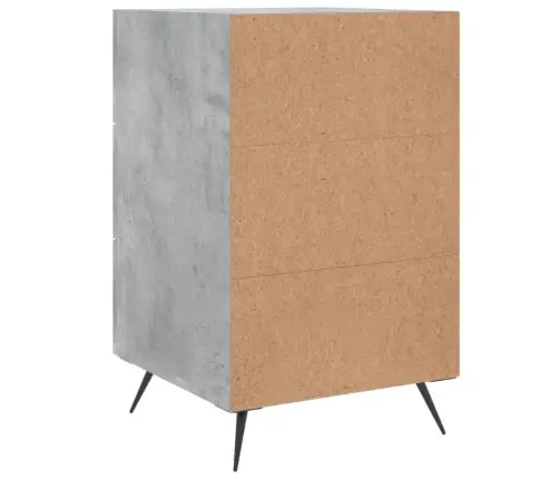 Naktsskapītis, Betona Pelēks, 40X40X66 Cm, Inženierijas Koks Vidaxl