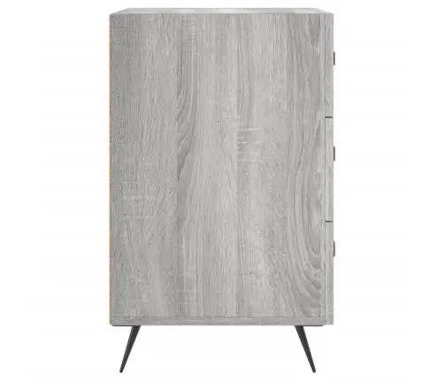 Naktsskapītis, Pelēka Ozolkoka, 40X40X66 Cm, Inženierijas Koks Vidaxl