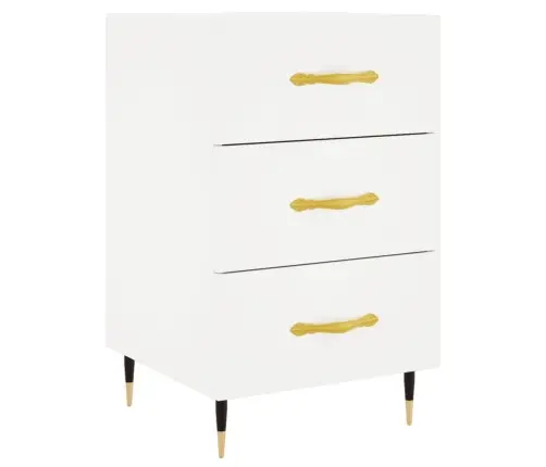 Naktsskapītis, Balts, 40X40X66 Cm, Inženierijas Koks Vidaxl