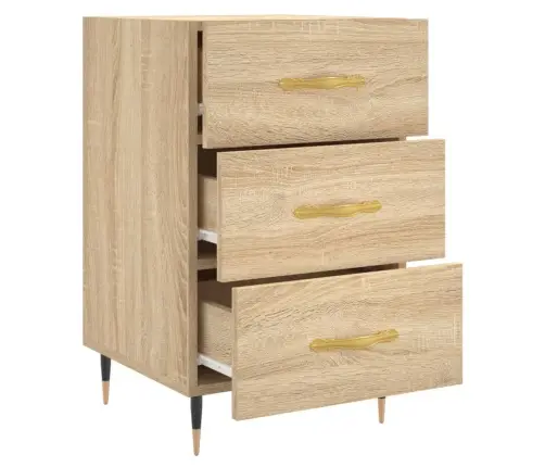 Naktinė Spintelė, Sonoma Ąžuolo, 40X40X66cm Apdirbta Mediena