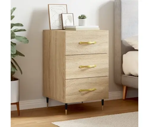 Naktinė Spintelė, Sonoma Ąžuolo, 40X40X66cm Apdirbta Mediena