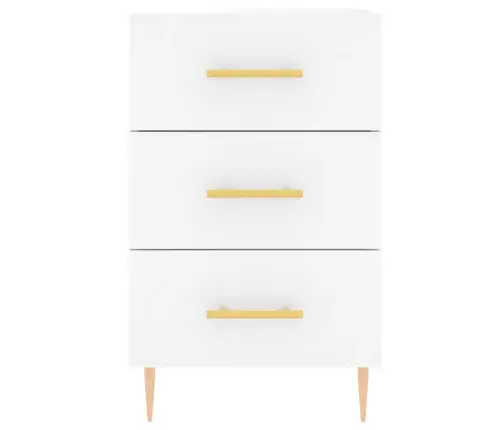 Naktsskapītis, Balts, 40X40X66 Cm, Inženierijas Koks Vidaxl