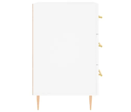 Naktsskapītis, Balts, 40X40X66 Cm, Inženierijas Koks Vidaxl