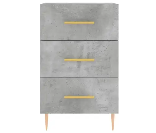 Naktsskapītis, Betona Pelēks, 40X40X66 Cm, Inženierijas Koks Vidaxl