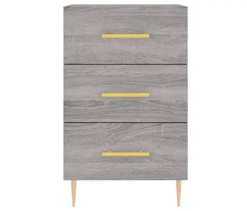 Naktsskapītis, Pelēka Ozolkoka, 40X40X66 Cm, Inženierijas Koks Vidaxl