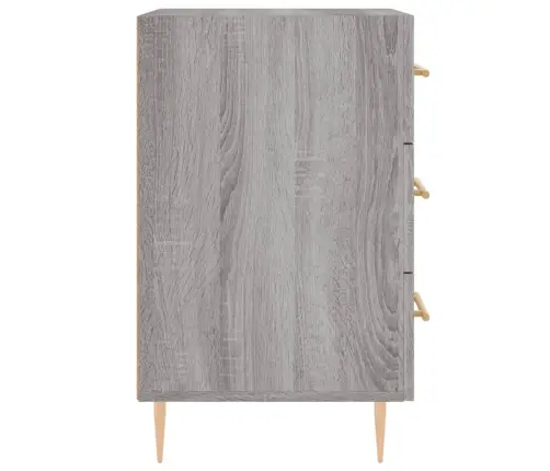 Naktsskapītis, Pelēka Ozolkoka, 40X40X66 Cm, Inženierijas Koks Vidaxl