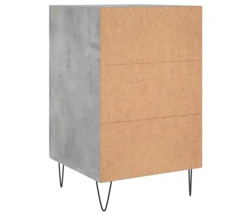 Naktsskapītis, Betona Pelēks, 40X40X66 Cm, Inženierijas Koks Vidaxl